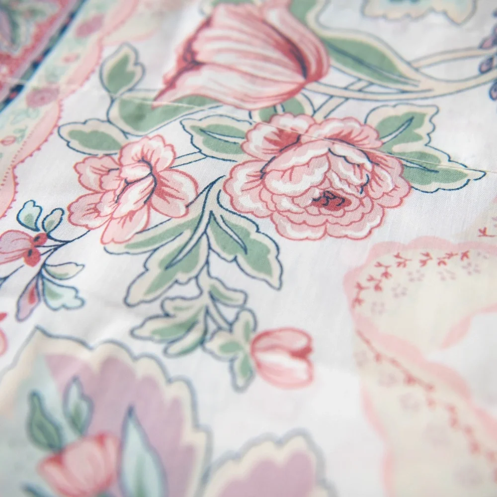 Set of 2 Vintage Floral Cottagecore Farmhouse Curtain Panels